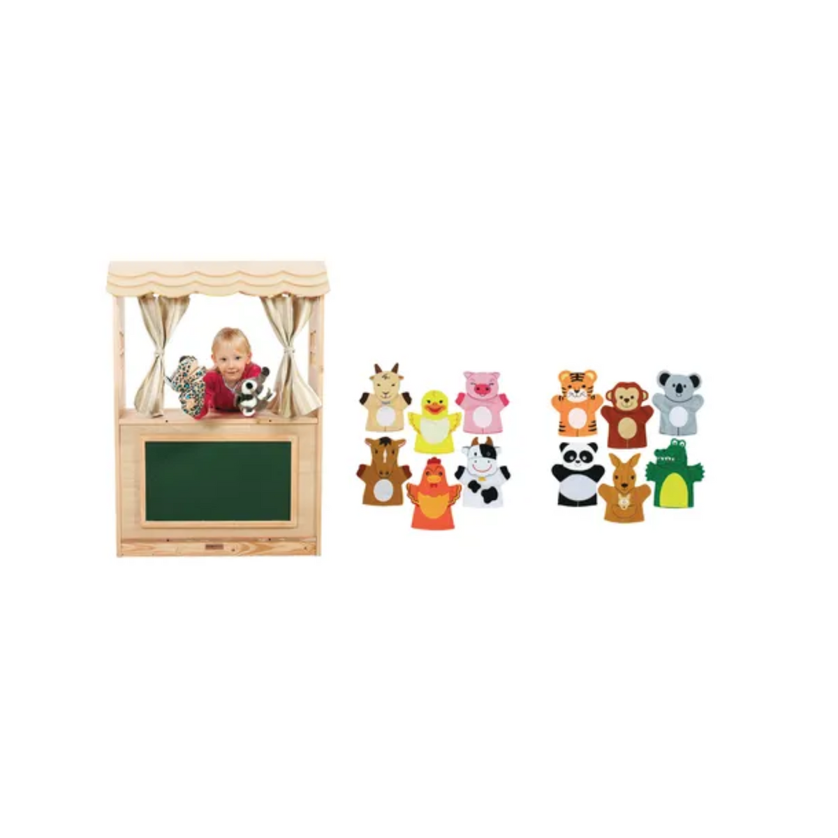 Puppet Stand &amp; 12 Puppets