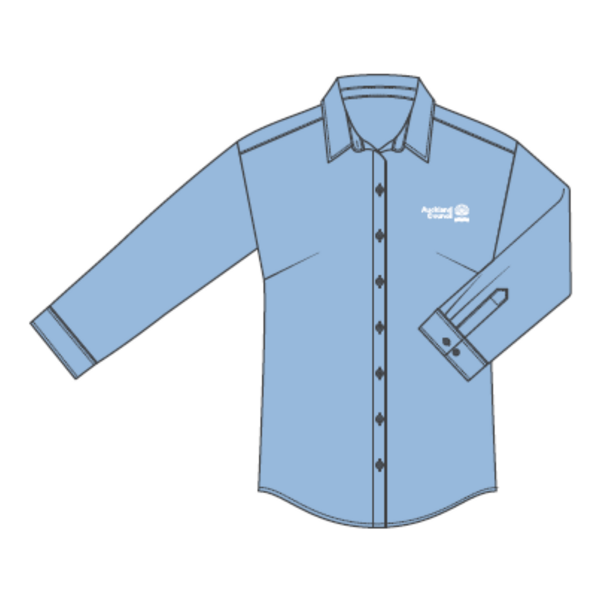 Womens Shirt - 3/4 Sleeve - Light Blue | AEM (ACCWS016LLN)