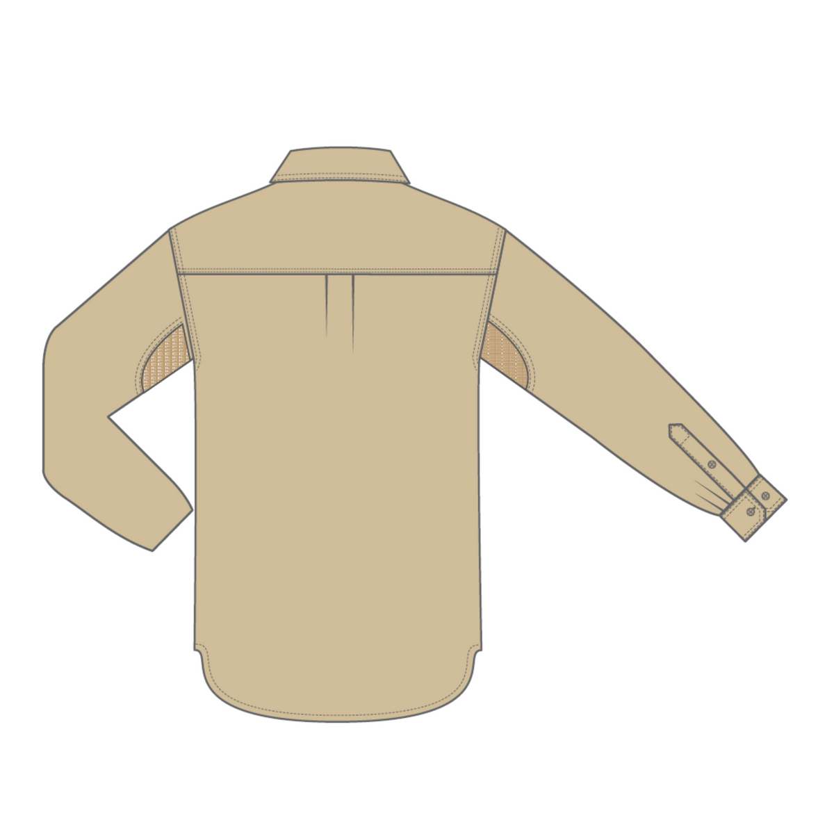 Womens Shirt - Long Sleeve - Sand