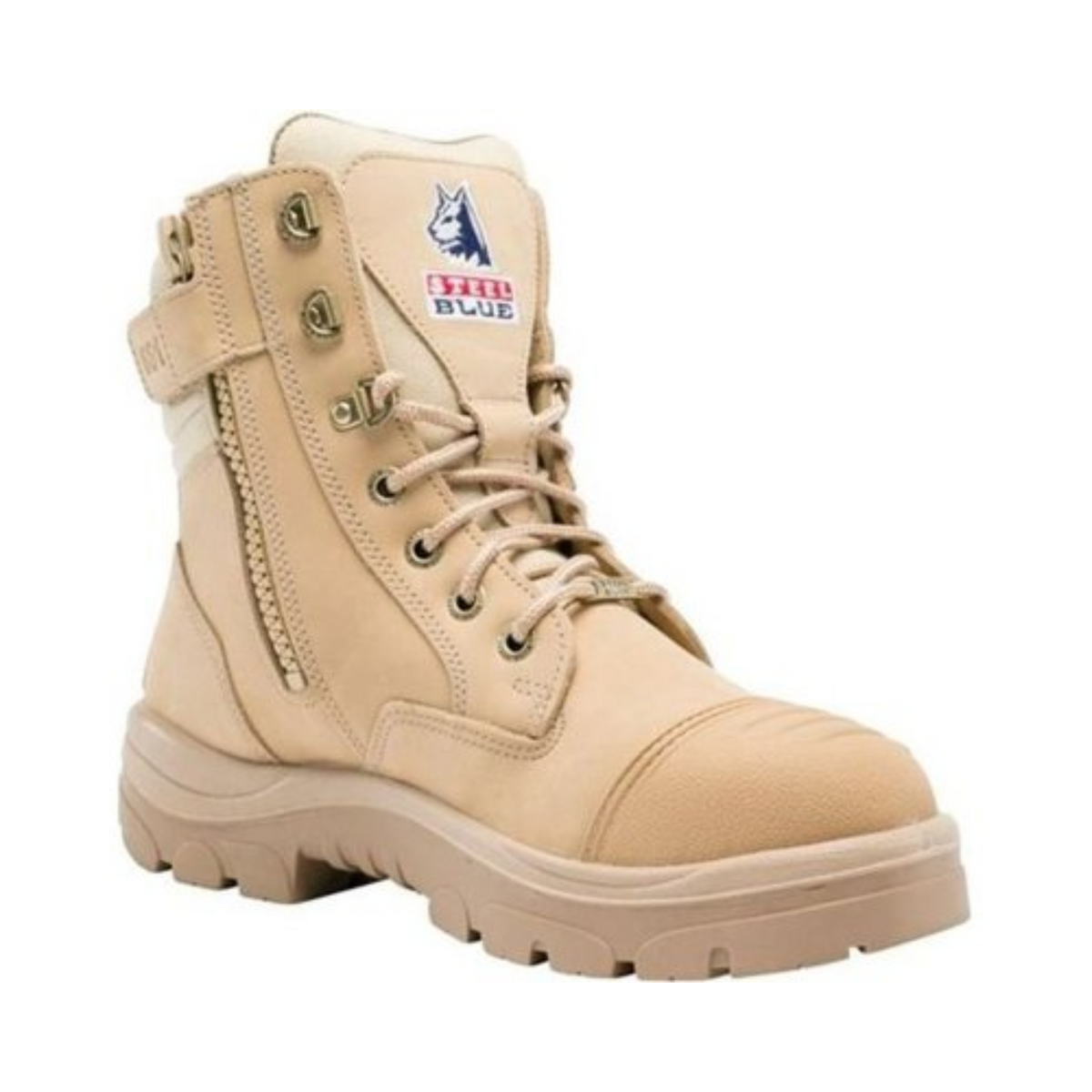 Women&#39;s Zip Side Lace Up Ankle Boots with Scuff Cap