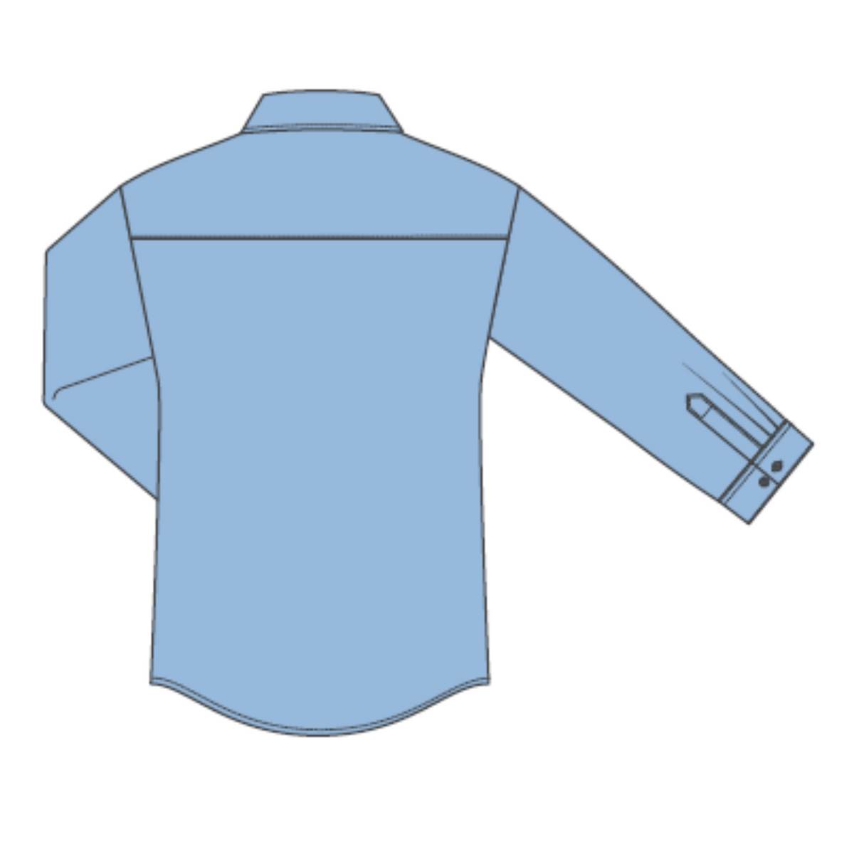 Womens Shirt - 3/4 Sleeve - Light Blue | AEM (ACCWS016LLN)