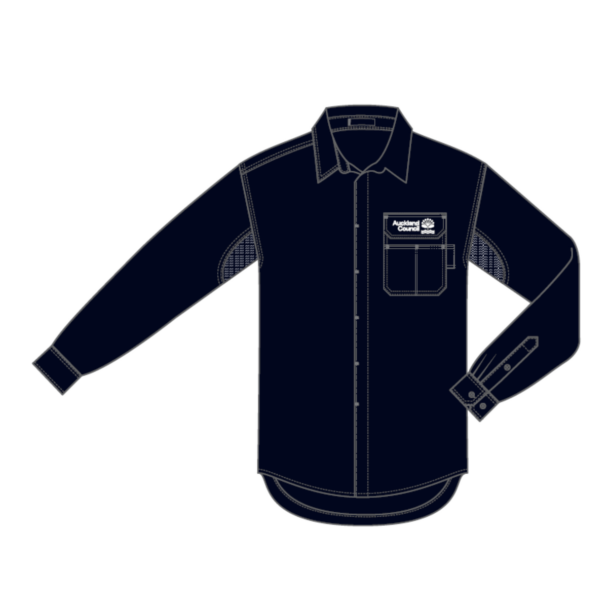 Womens Shirt - Long Sleeve - Dark Navy (ACC4860)