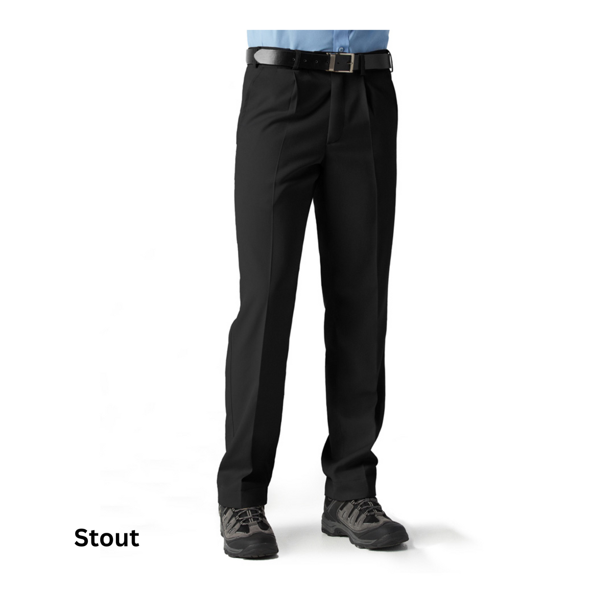 Mens Trousers Stout - Black