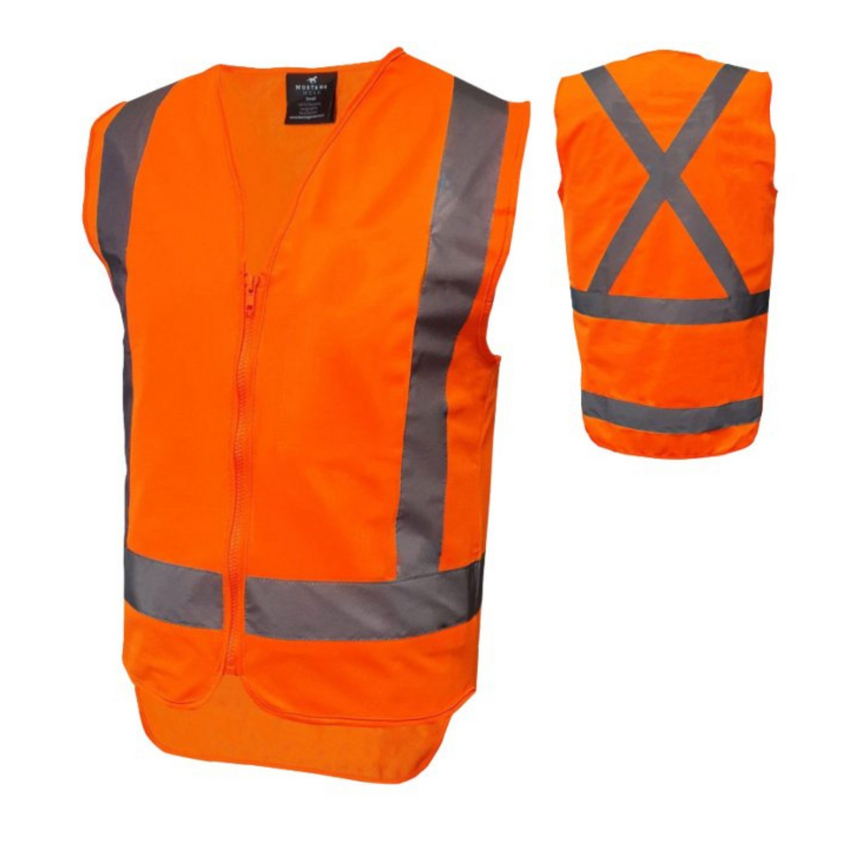 Hi Vis  Safety Vest | TTMC-W17 | X-Back or H-Back | Sleeveless Zip