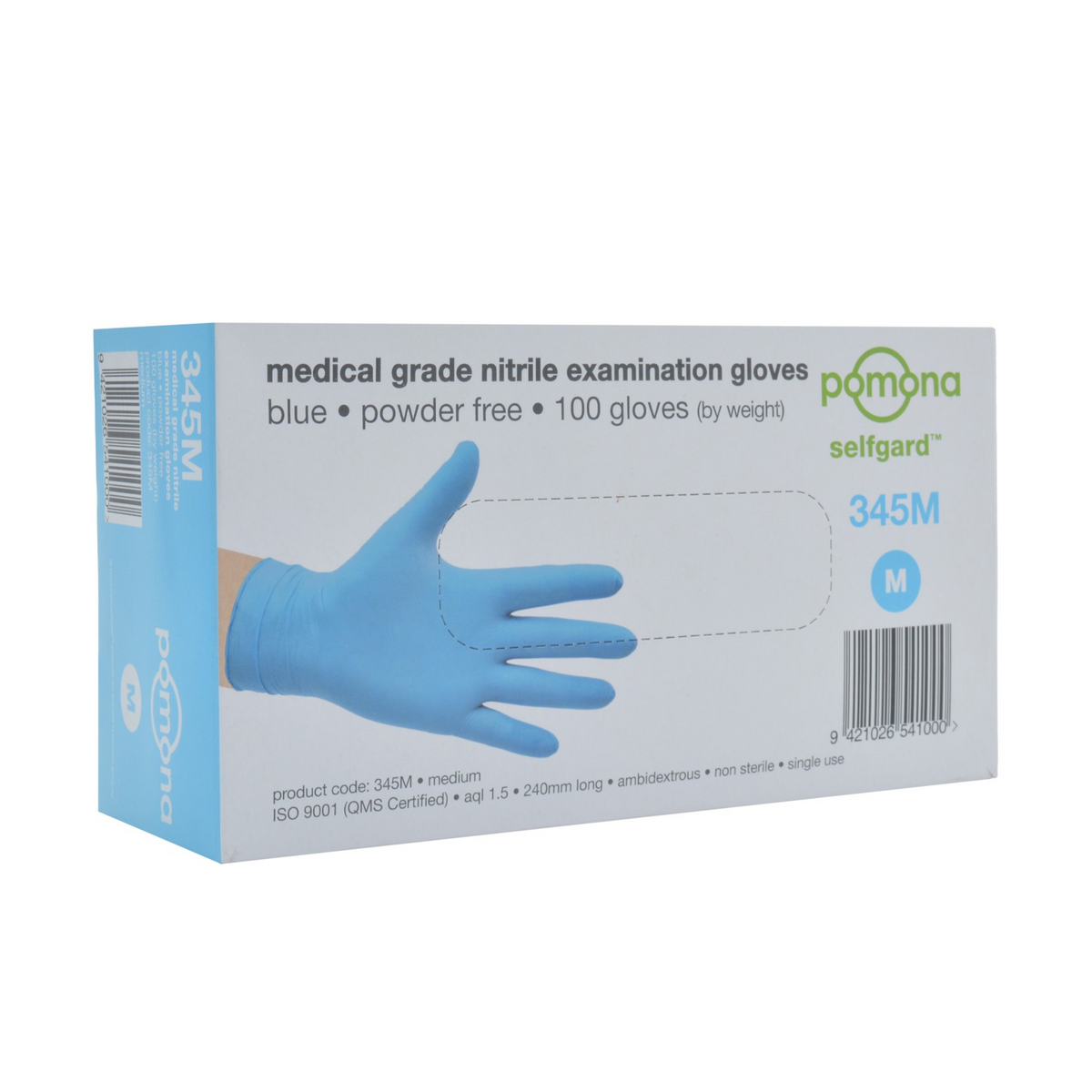 Medical Grade Examination Powder Free Nitrile Gloves - Large