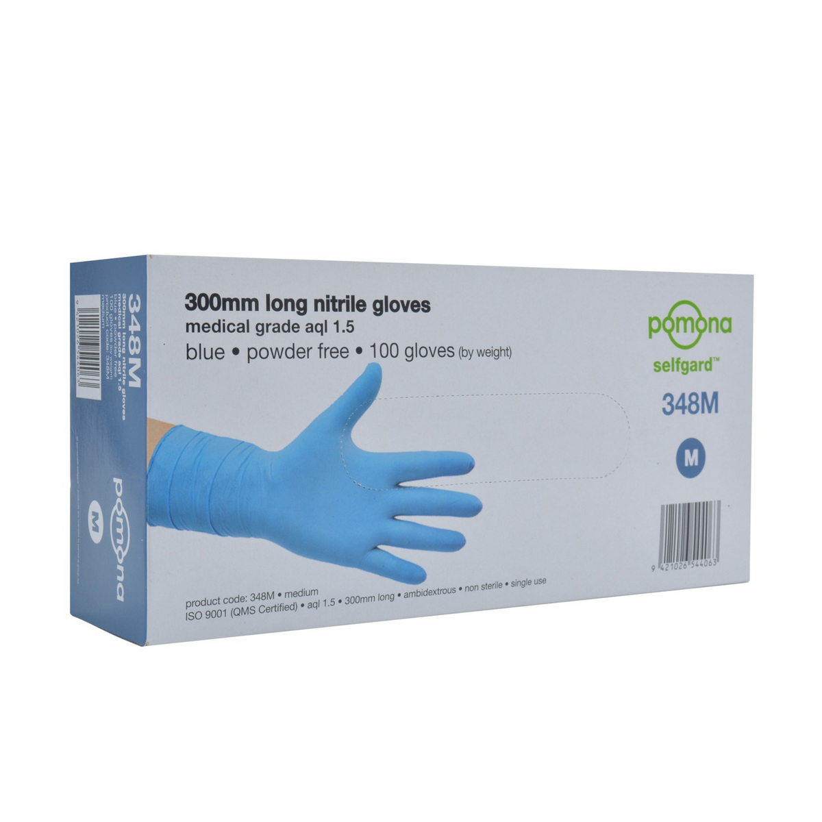 300mm Long Medical Grade Powder Free Nitrile Glove - XXL