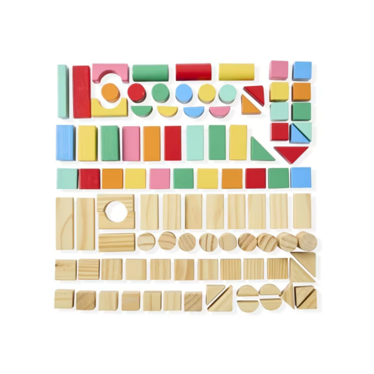 Wooden Blocks with Shape Sorting Lid