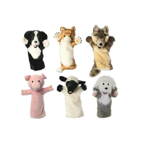 Farm Animals Glove Puppets - Set of 6